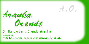 aranka orendt business card
